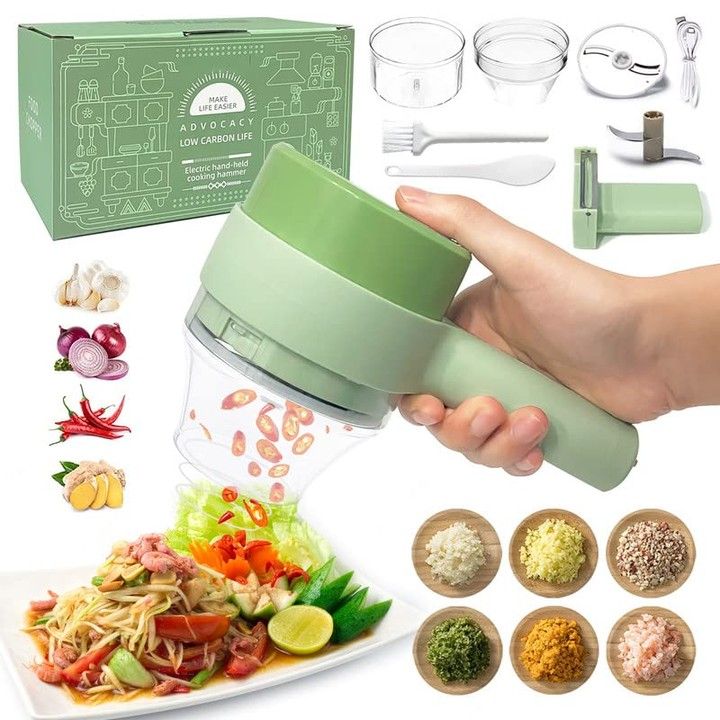4 in 1 Portable Electric Vegetable Cutter Set