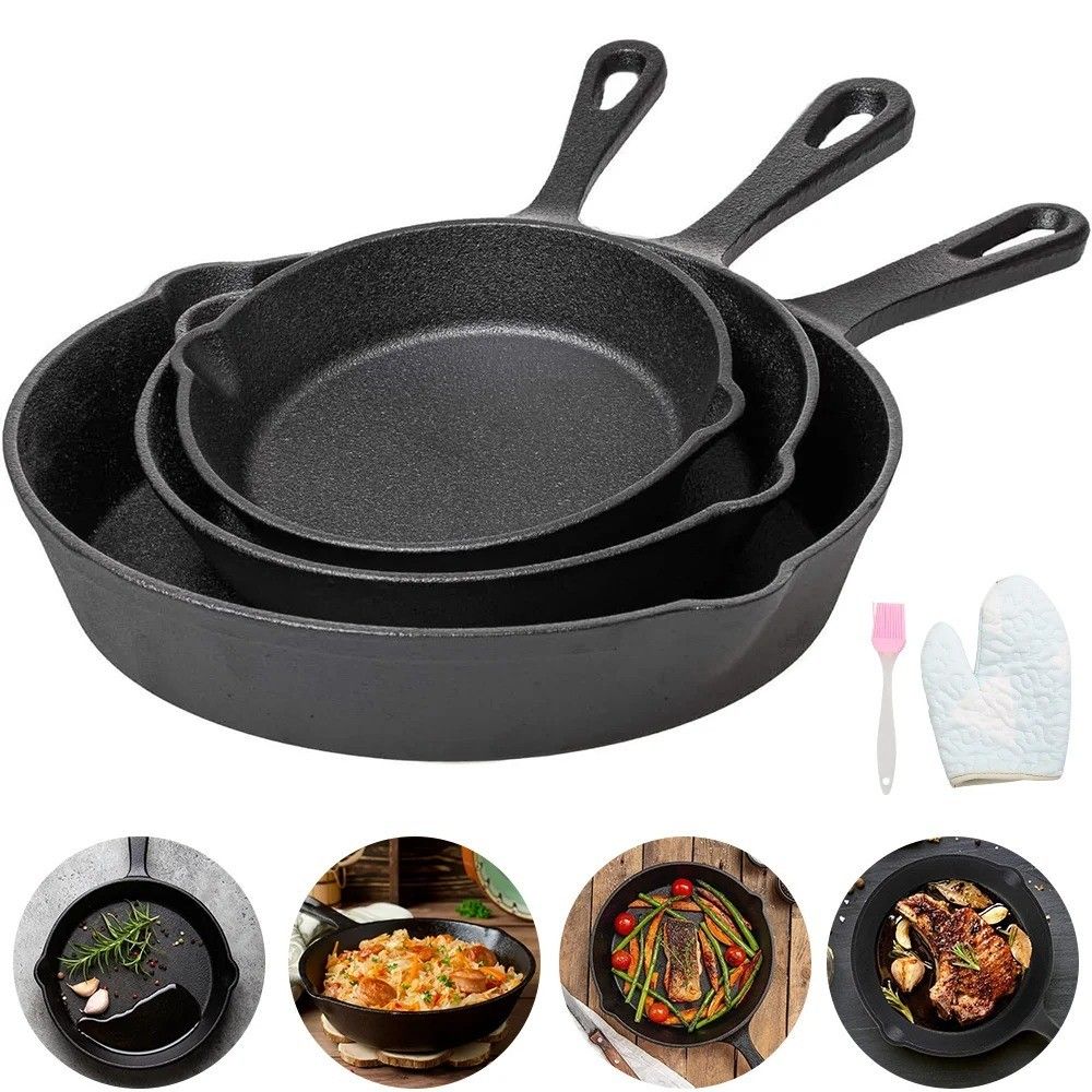 Uncoated Thick Iron Pan